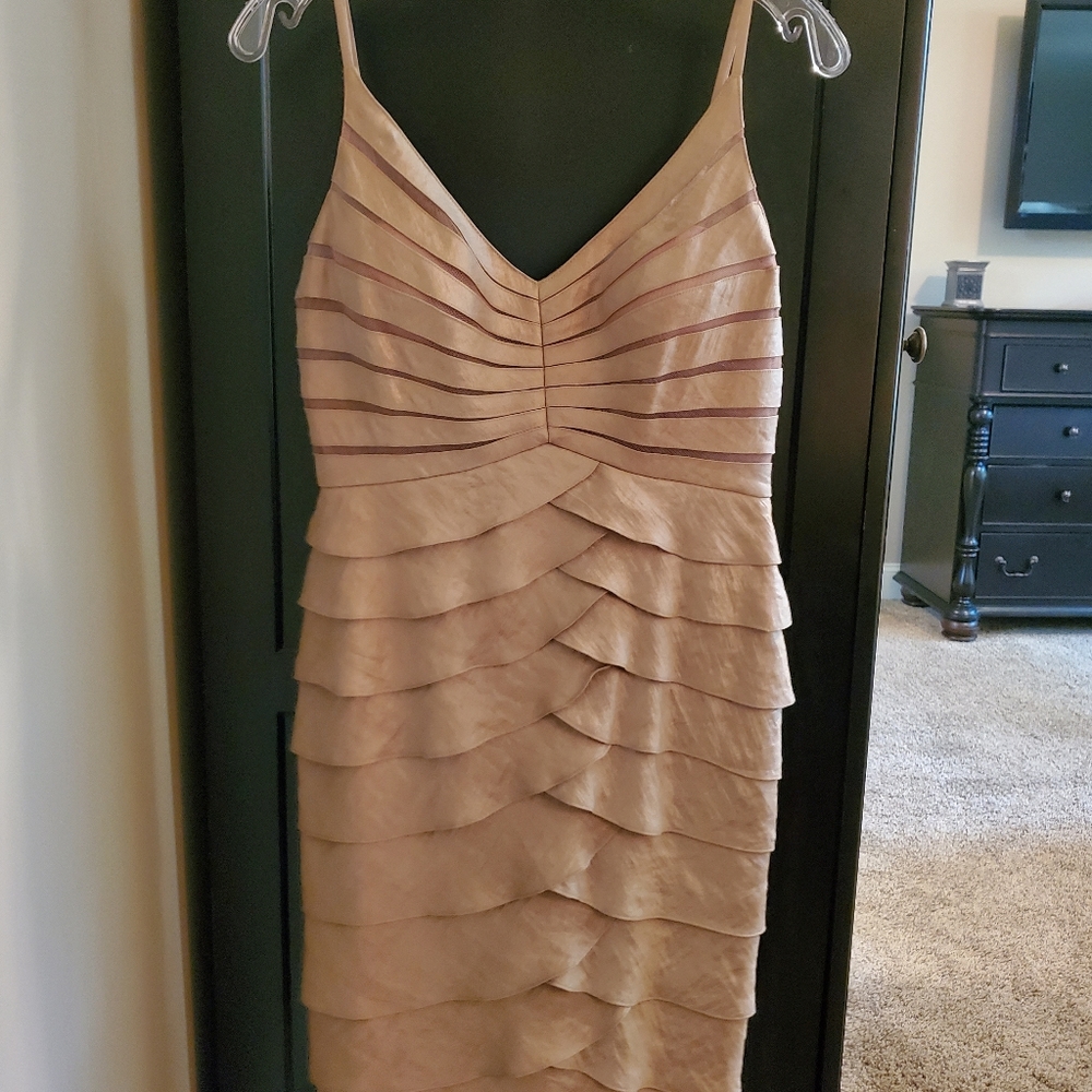 Dressy Gold Tiered Dress